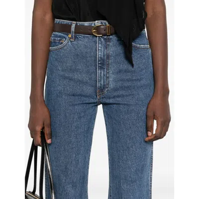 Khaite Ny Abigail Stretch Jeans In Blue