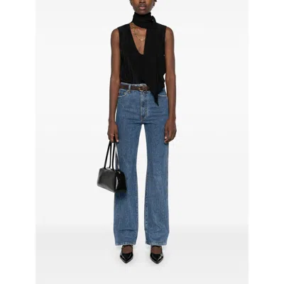 Khaite Ny Abigail Stretch Jeans In Blue