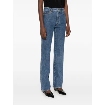 Khaite Ny Abigail Stretch Jeans In Blue