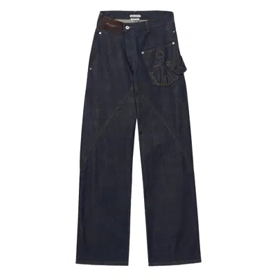 Jw Anderson Twisted Workwear Jeans In Blue