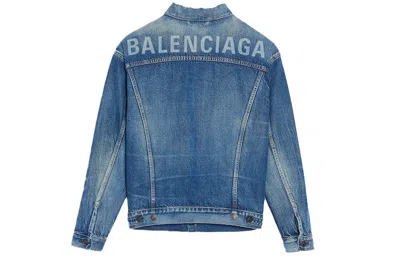 Balenciaga (wmns)  Logo Denim Jacket 'blue'