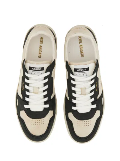 Axel Arigato 'dice Lo' Black And Beige Two-tone Sneakers In Calf Leather Man In White