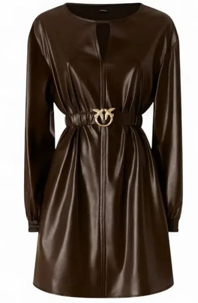 Pinko Dresses Brown In Brown