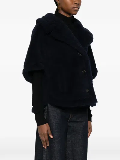 Max Mara Mxacorvino1 Short-sleeve Jacket In Blue