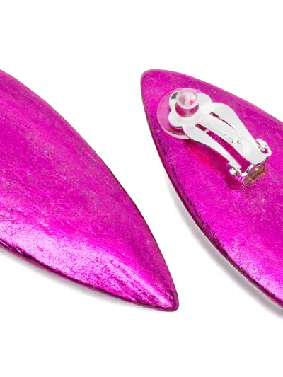 Monies Nimara Pointed Clip-on Earrings In Pink