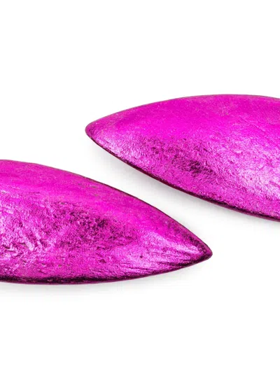 Monies Nimara Pointed Clip-on Earrings In Pink