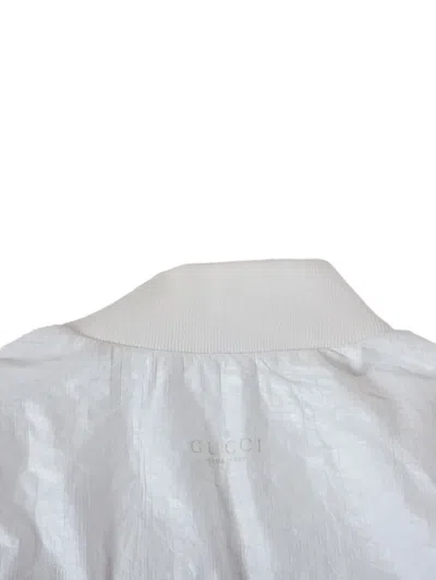 Pre-owned Gucci 1990-2010s Zip-up Bomber Jacket In White