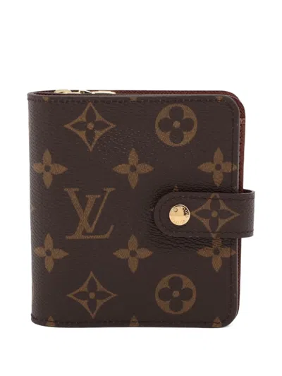 Pre-owned Louis Vuitton 2006 Monogram Compact Wallet In Brown