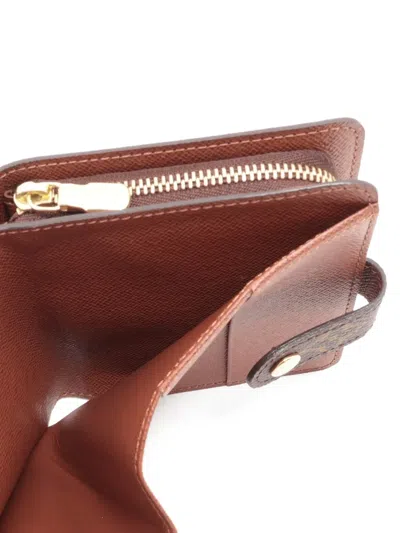 Pre-owned Louis Vuitton 2006 Monogram Compact Wallet In Brown