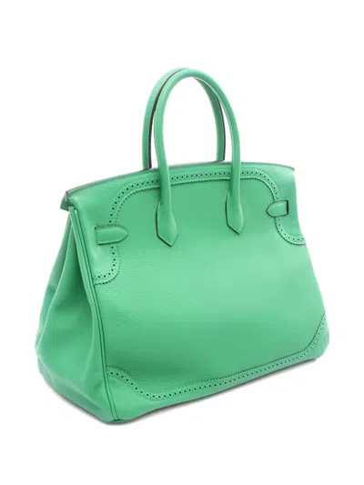 Pre-owned Hermes 2015 Birkin 35 Tote Bag In Green