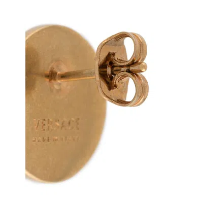 Versace Tribute Medusa Stud Earrings In Gold