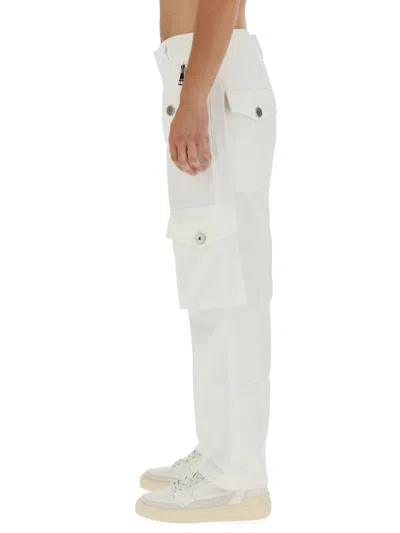 Balmain Cargo Pants In White