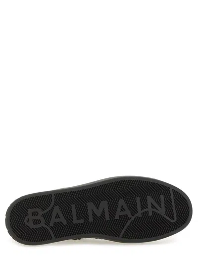 Balmain Jacquard "b Court" Sneakers In Black