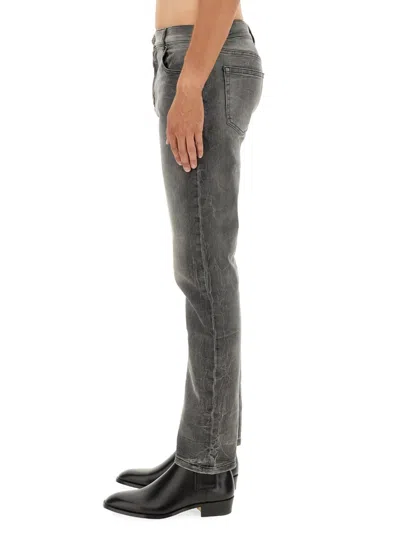 Balmain Denim Jeans Stretch Coton Stonewashed In Gray