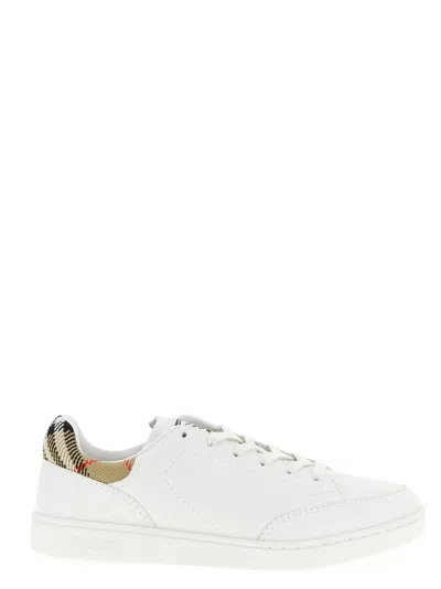 Burberry Leather Sneakers Multicolor In White