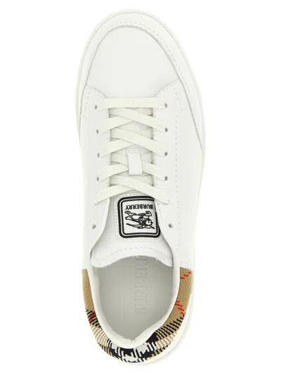 Burberry Leather Sneakers Multicolor In White