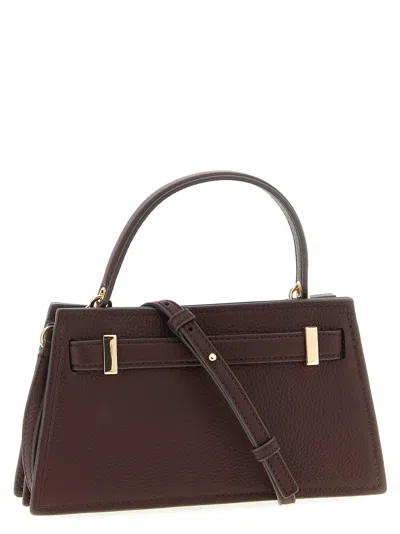 Tory Burch Lee Radziwill Pebble Mini Hand Bags Bordeaux In Brown