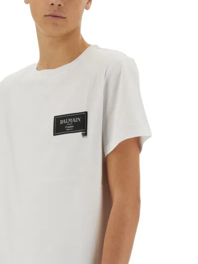 Balmain T-shirt With Logo In Multi