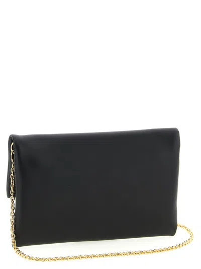 Fendi Mamma Baguette Clutch Bag Chain Wristlet In Black