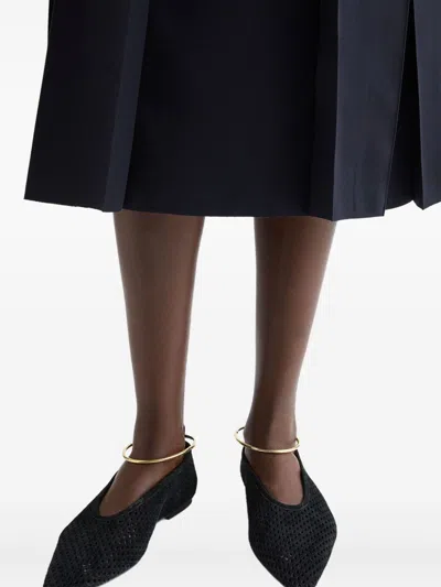 Jil Sander Women Suede Perforated Ballet Flats In Multi