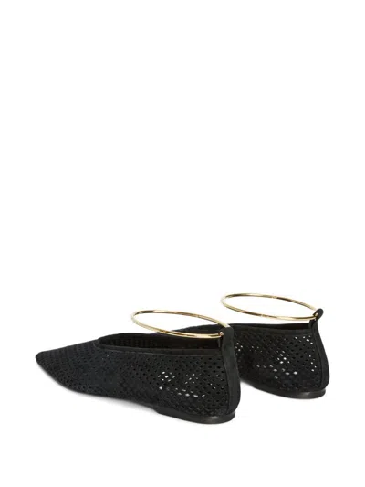 Jil Sander Women Suede Perforated Ballet Flats In Multi
