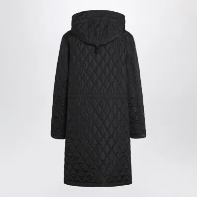 Burberry Quilted Hooded Jacket With Drawstring-waist In Black
