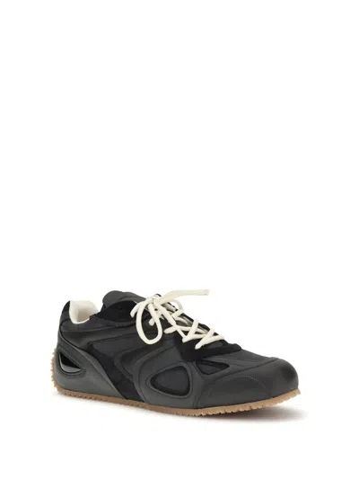 Axel Arigato Slow Runner Black Sneaker With Insert Design And Grooved Sole In Leather And Suede Man In Multi