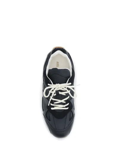 Axel Arigato Slow Runner Black Sneaker With Insert Design And Grooved Sole In Leather And Suede Man In Multi