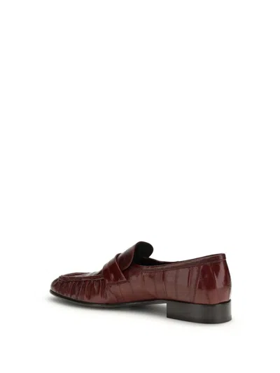 The Row Loafers In Burgundy