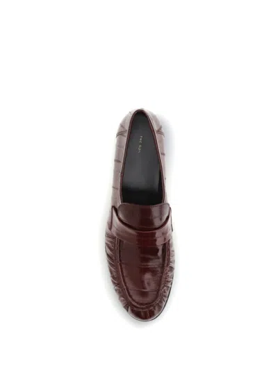 The Row Loafers In Burgundy