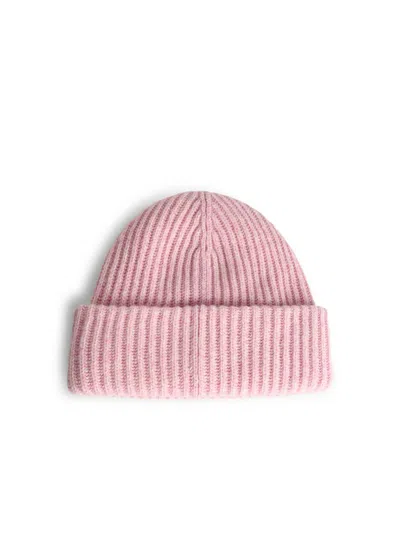 Ganni Rose Wool Beanie In Pink