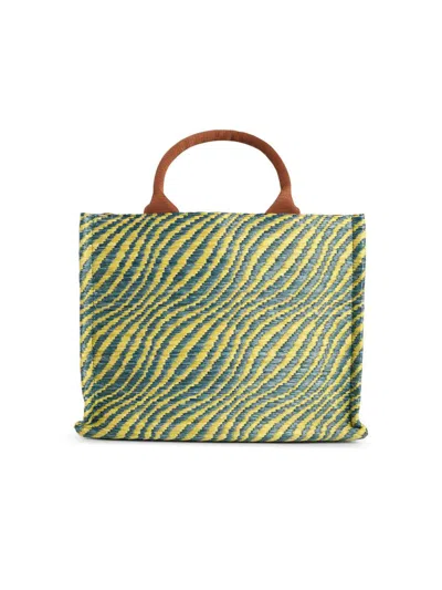 Marni Small Logo Basket Bag In Green