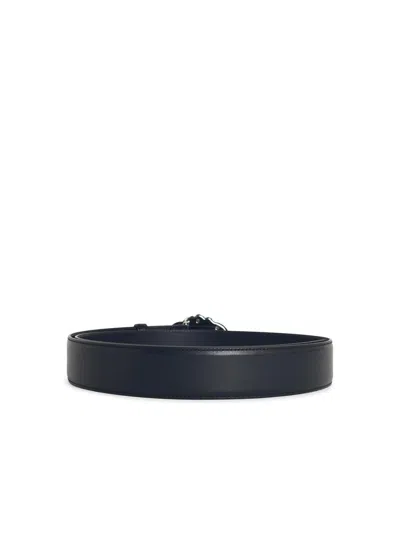 Versace La Medusa Reversible Leather Belt In Black