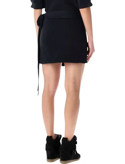 Isabel Marant Étoile Bernenice Wrap Skirt Asymmetric Hem Tie In Black