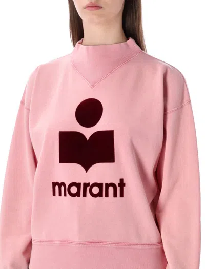 Isabel Marant Étoile Moby Knit Long Sleeve Crew Neck Top In Pink