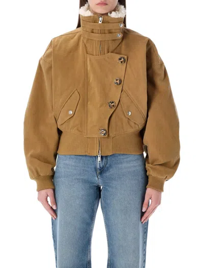 Isabel Marant Étoile Oana Bomber In Animal Print