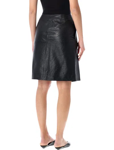 Loulou Studio Gora Midi Skirt In Black