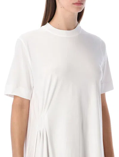 Loulou Studio Lou Lou Igari Asymmetric T-shirt Dress In White