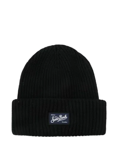 Mc2 Saint Barth "berry" Knitted Hat In Black