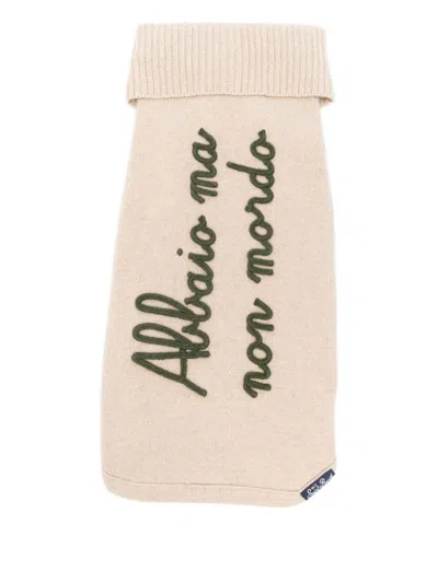 Mc2 Saint Barth 'pulldoger' Print Dog Sweater In Sand