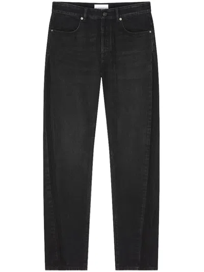 Givenchy Straight Leg Denim Trousers Couture Seams In Black