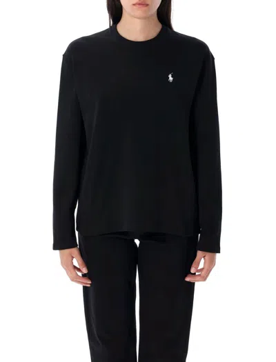 Polo Ralph Lauren Cotton Jersey Long-sleeve T-shirt In Black