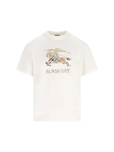 Burberry T-shirt And Polo Shirt In Neutral