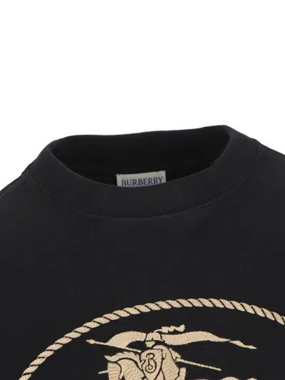 Burberry T-shirt And Polo Shirt In Black
