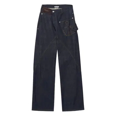 Jw Anderson Twisted Workwear Jeans In Blue