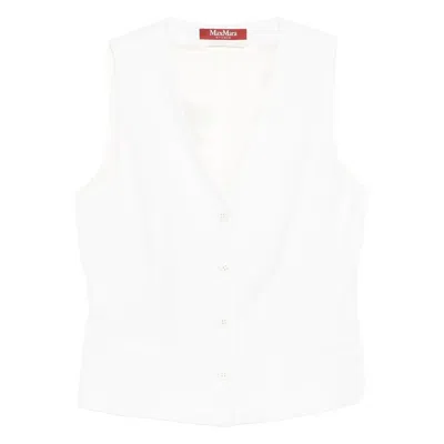 Max Mara Studio Waistcoats In White