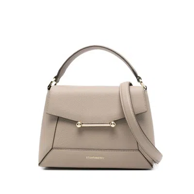 Strathberry Logo-print Tote Bag In Gray