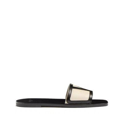 Valentino Garavani Viva Superstar Slides In Black