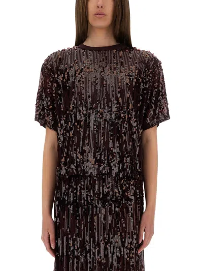 Baum Und Pferdgarten "juli" Top With Sequins In Brown