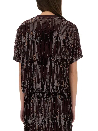 Baum Und Pferdgarten "juli" Top With Sequins In Brown